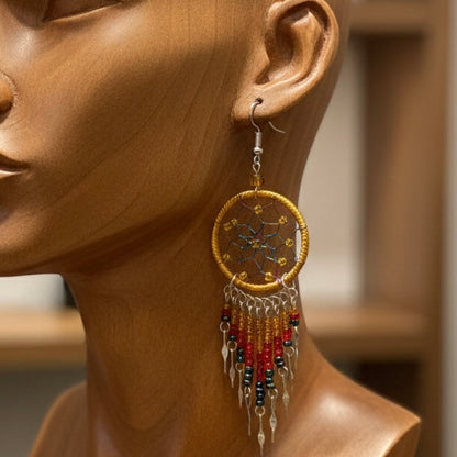 Coffe /gold/Dreamcatcher Dangles