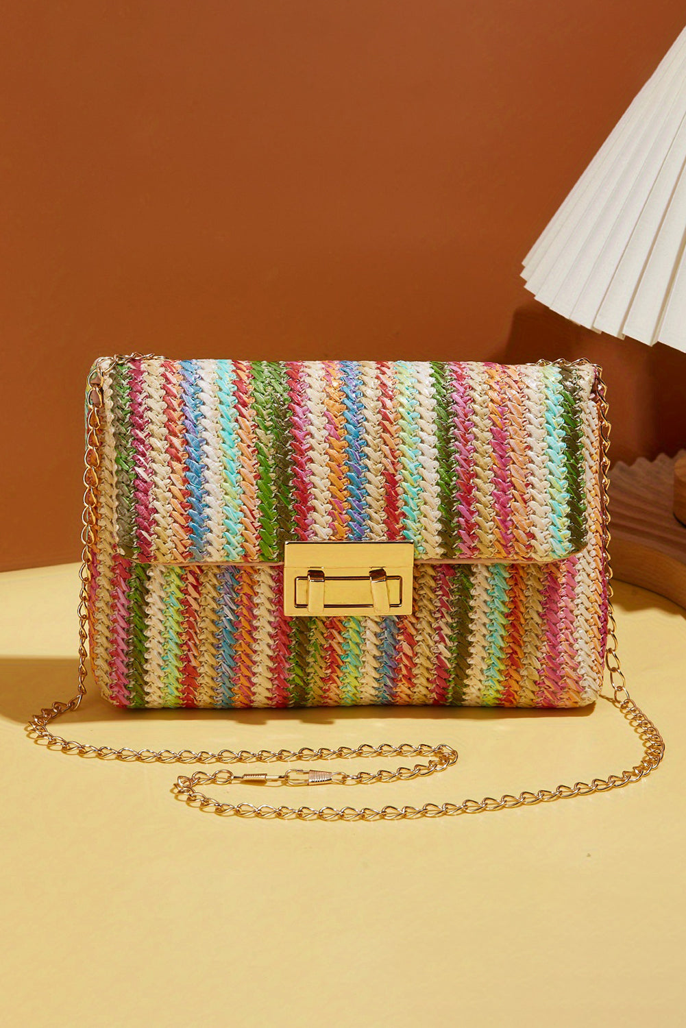 Striped Crochet Tote Bag — Handcrafted Boho Beach Bag