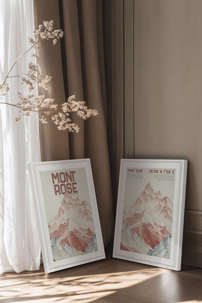 DUO ROSE SUMMIT (2 Oeuvres sur toile étirée)