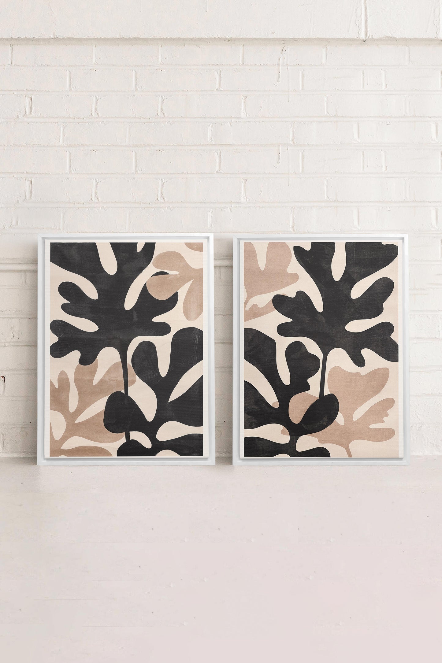 ORGANIC SHADOWS DUO (2 Oeuvres sur toile étirée)