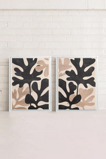 ORGANIC SHADOWS DUO (2 Oeuvres sur toile étirée)
