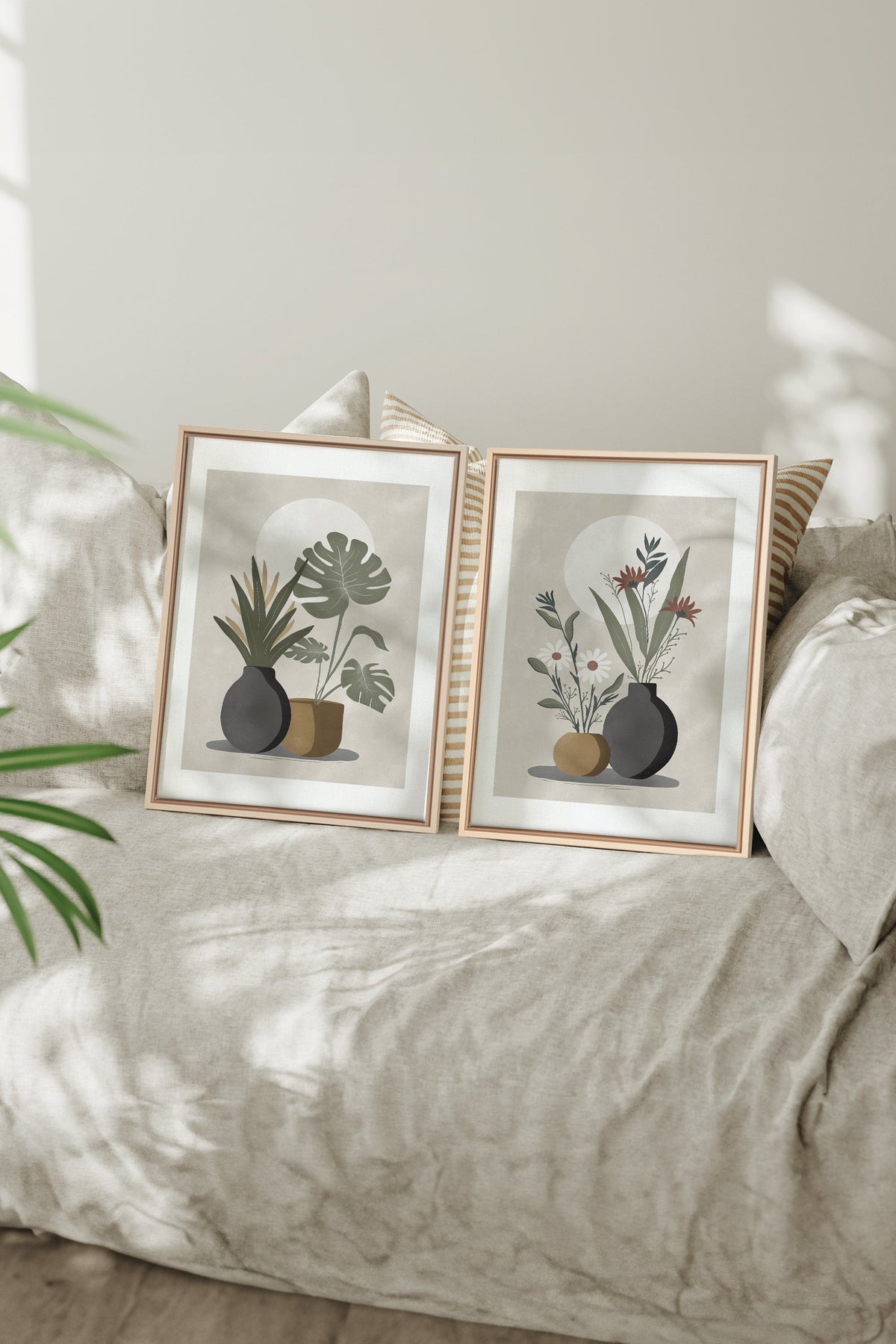 DUO COMPLICITÉ FLORALE (2 Oeuvres sur toile étirée)