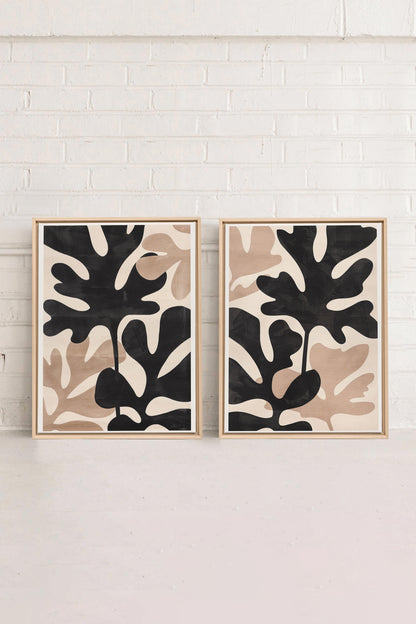 ORGANIC SHADOWS DUO (2 Oeuvres sur toile étirée)