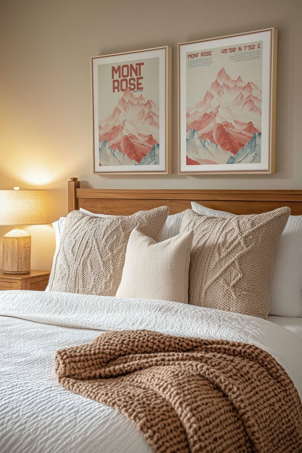 DUO ROSE SUMMIT (2 Oeuvres sur toile étirée)
