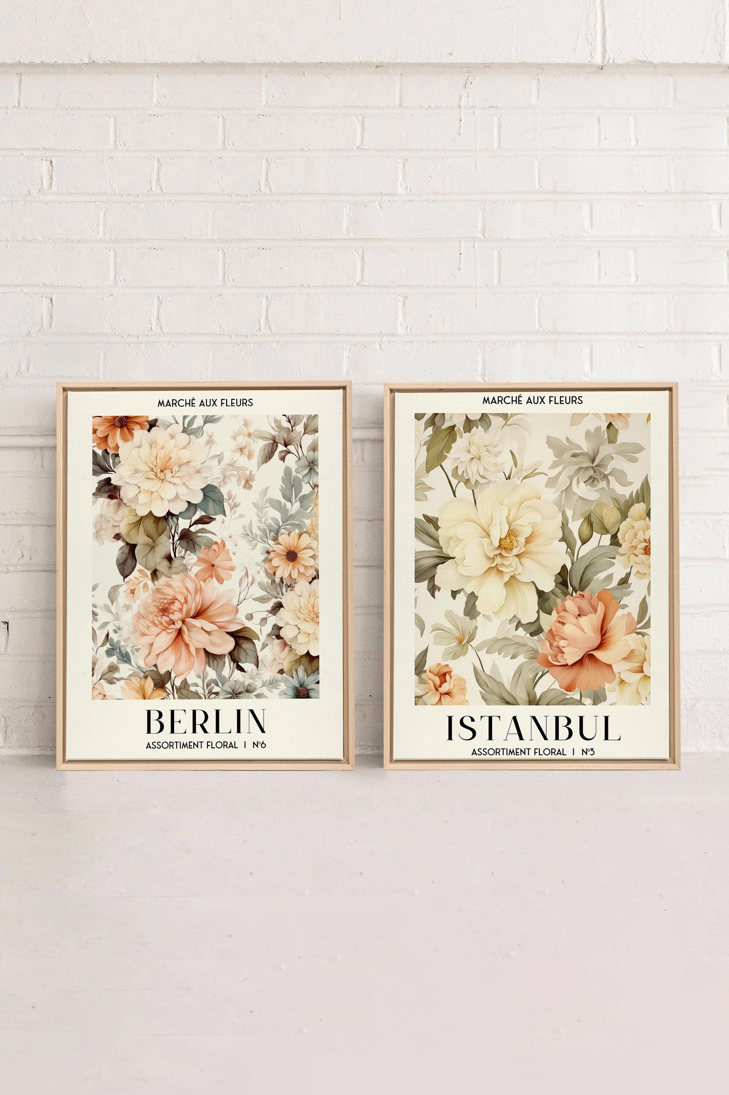 DUO ASSORTIMENT FLORAL (2 Oeuvres sur toile étirée)