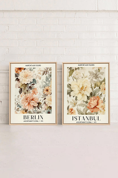 DUO ASSORTIMENT FLORAL (2 Oeuvres sur toile étirée)