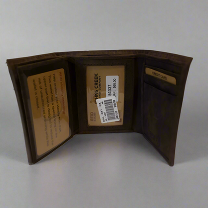BOL Men's Centre Wing Trifold Leather RFID Wallet