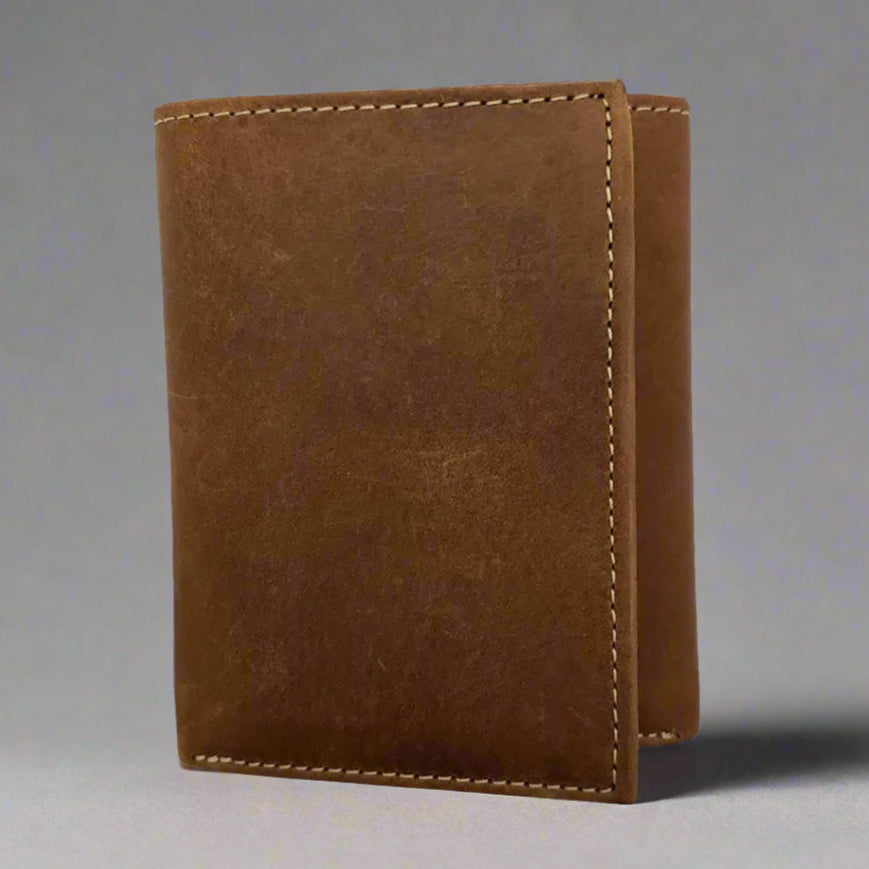 BOL Men's Centre Wing Trifold Leather RFID Wallet