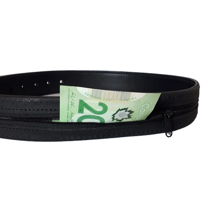 BOL Men's Hidden Pocket Grain Leather Money Belt