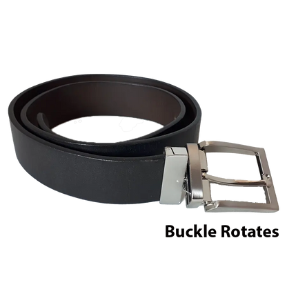 BOL Men's Reversible Solid Leather Belt