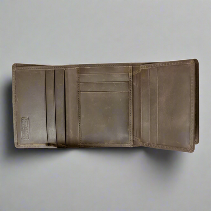 BOL Men's Trifold Leather Flip-up Wallet