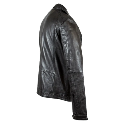 BOL Men's Zip Pocket Leather Jacket