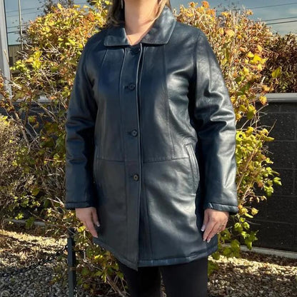 BOL Women's Button Up Leather Jacket
