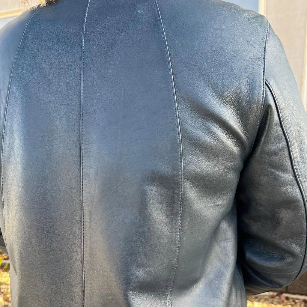 BOL Women's Button Up Leather Jacket