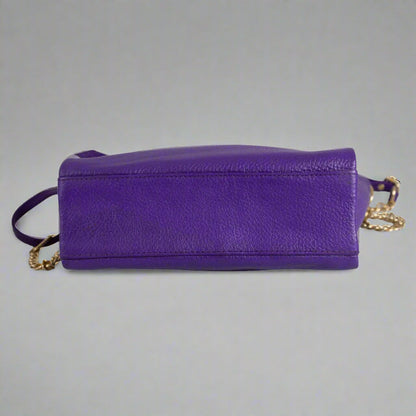 BOL Women's Cross Body Leather Bag with Chain and Leather Strap