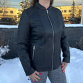BOL Women's Paulina Ribbed Shoulder Leather Jacket