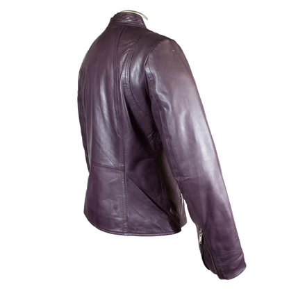 BOL Women's Zip Pocket Leather Jacket