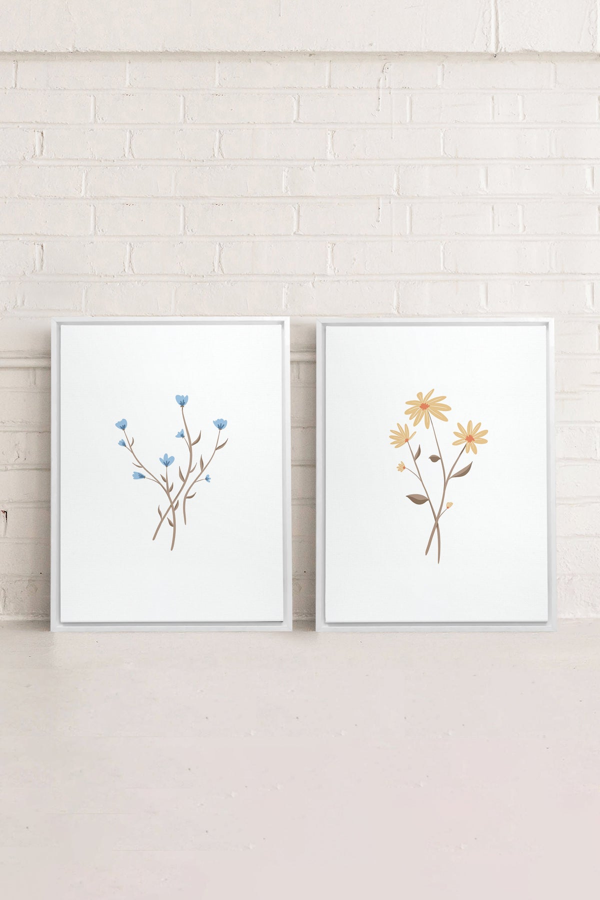 BOUQUET RUSTIQUE (2 Oeuvres sur toile étirée)