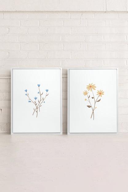 BOUQUET RUSTIQUE (2 Oeuvres sur toile étirée)
