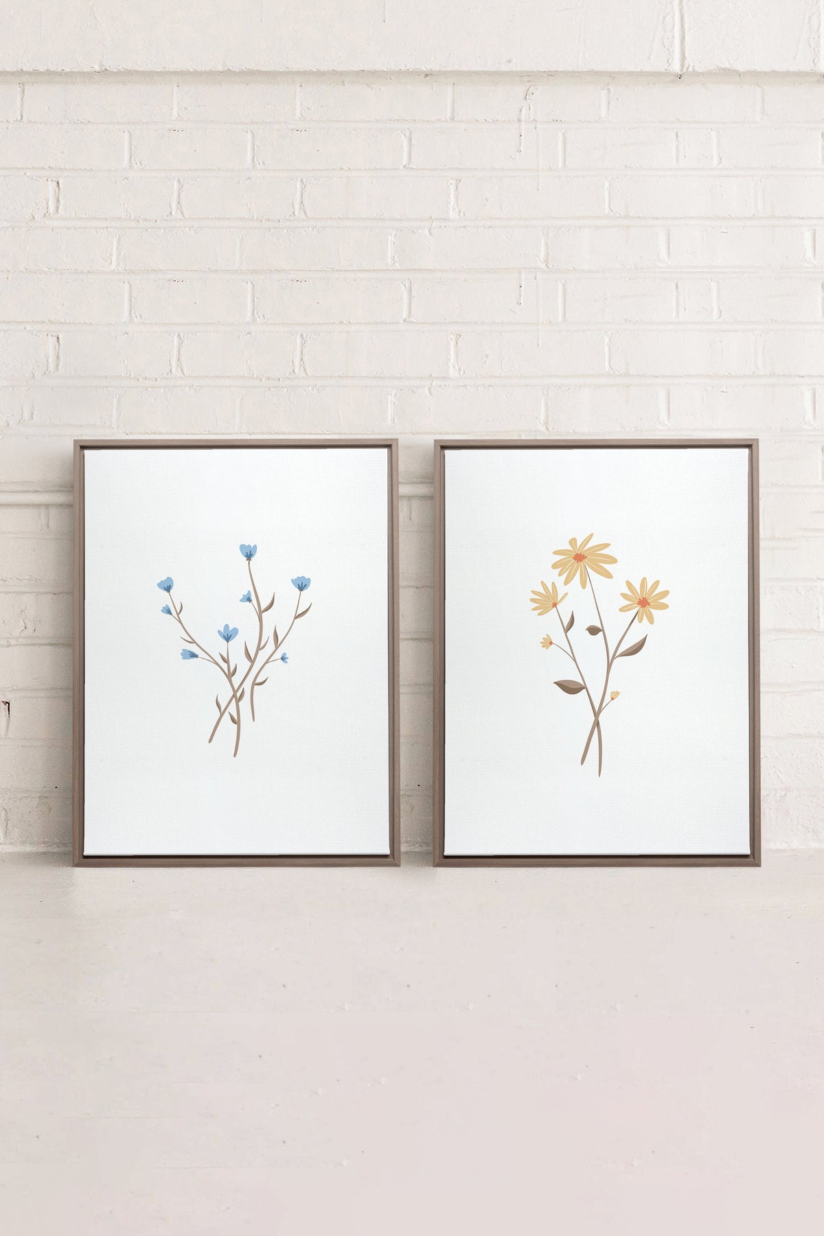 BOUQUET RUSTIQUE (2 Oeuvres sur toile étirée)