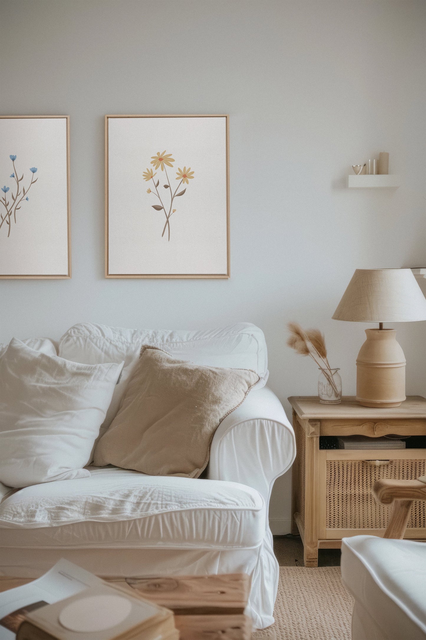 BOUQUET RUSTIQUE (2 Oeuvres sur toile étirée)