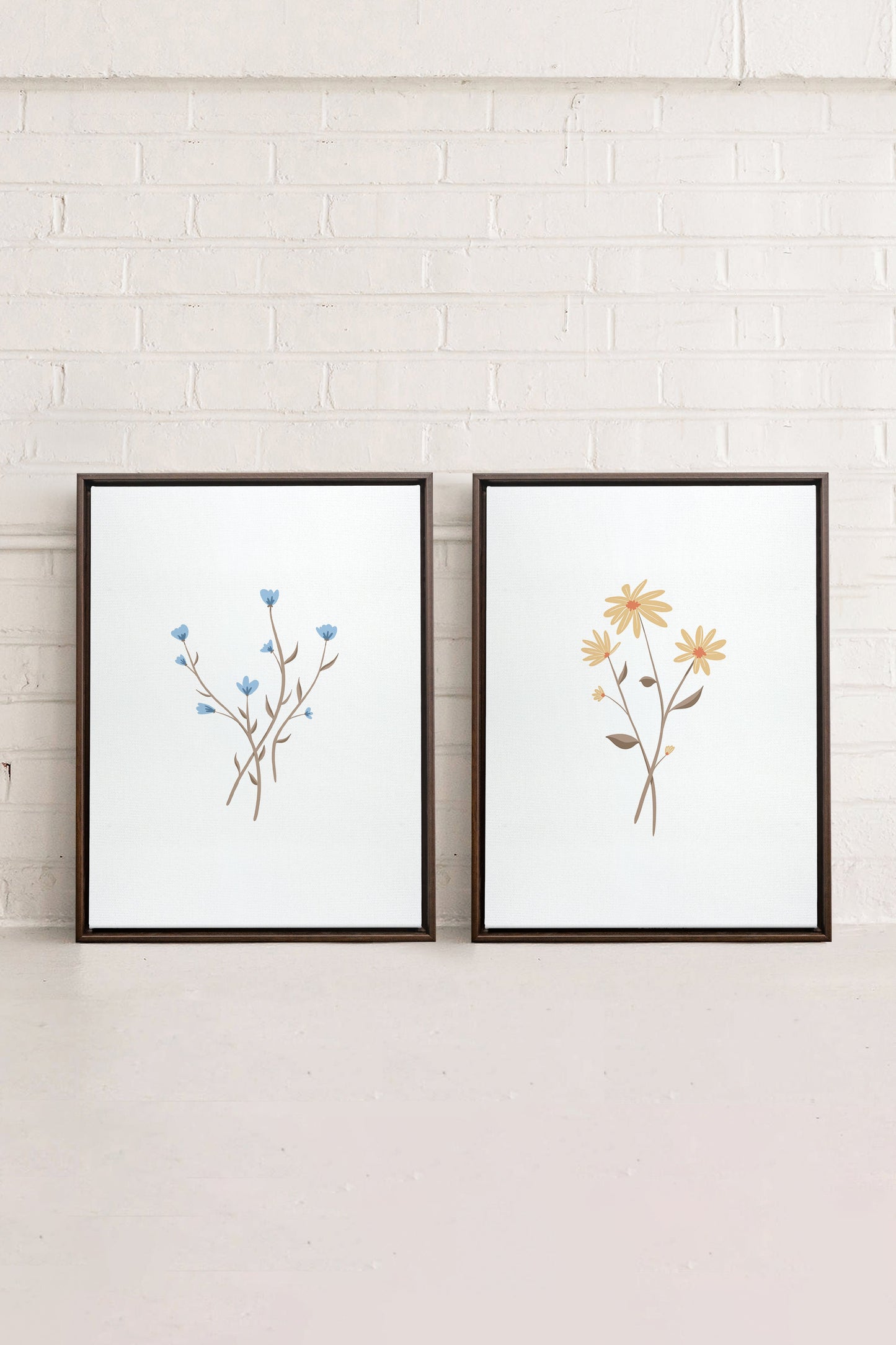 BOUQUET RUSTIQUE (2 Oeuvres sur toile étirée)