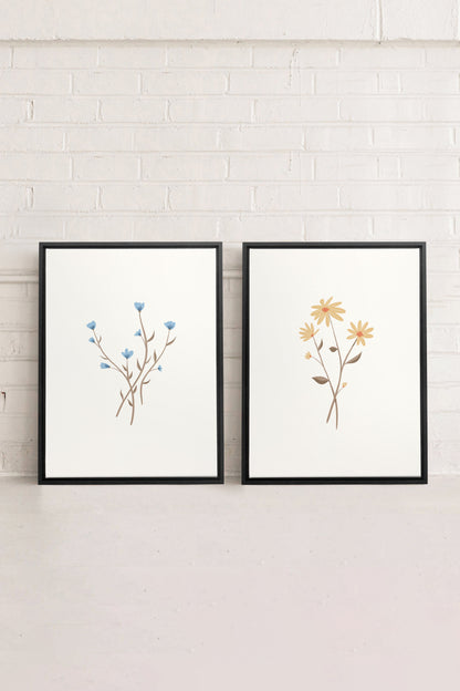 BOUQUET RUSTIQUE (2 Oeuvres sur toile étirée)