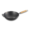 Yoshikawa Carbon Cook-Pal Ren Nitrided Carbon Steel Wok 36cm - Made in Japan