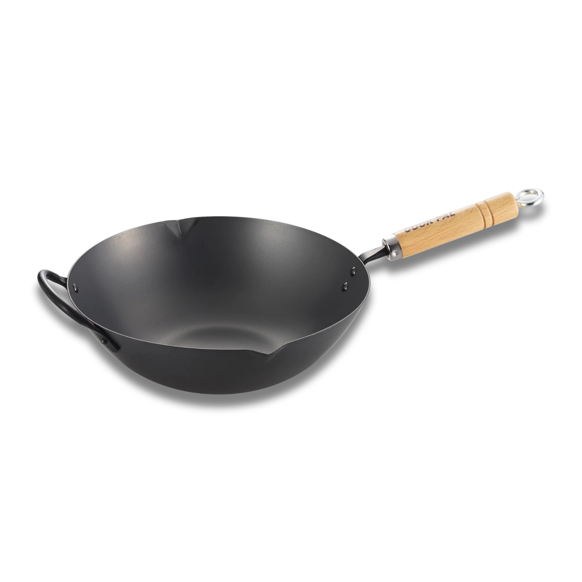 Yoshikawa Carbon Cook-Pal Ren Nitrided Carbon Steel Wok 36cm - Made in Japan