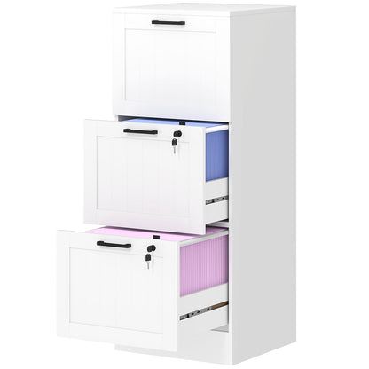 2 Drawer Filing Cabinet with Lock, Office Storage Cabinet with Adjustable Hanging Bars for A4 Letter Size Files, Black