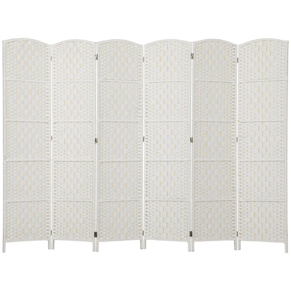 6ft Folding Room Divider, 3 Panel Wall Partition with Wooden Frame for Bedroom, Home Office, Natural
