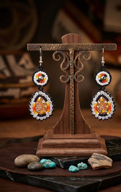 Drop Beaded Earrings gold collection