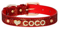 Crimson Crown Name Dog Collar | Customized Dog Collar