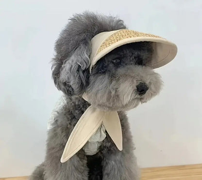 Gia Dog Straw Hat | Lightweight Dog Sun Hat
