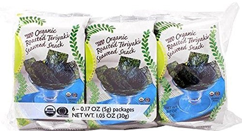 Trader Joe's Organic Roasted Teriyaki Seaweed Snack, 30g