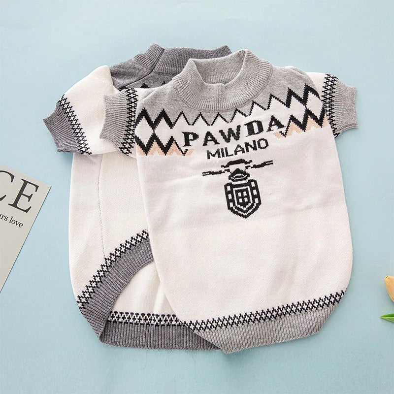Pawda Dog Sweater - Luxury Knit Outfit for Dogs