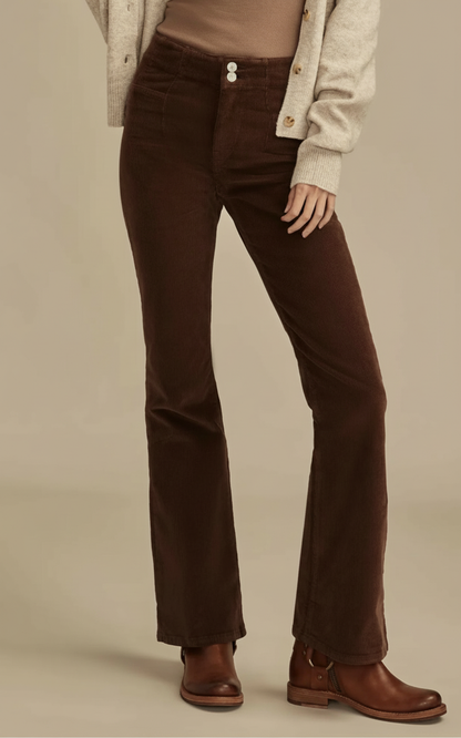 Lucky Brand Women’s Stevie High-Rise Corduroy Flare Pants