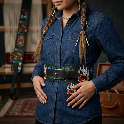 Heritage Leather Regalia Belt (Bear Paw)