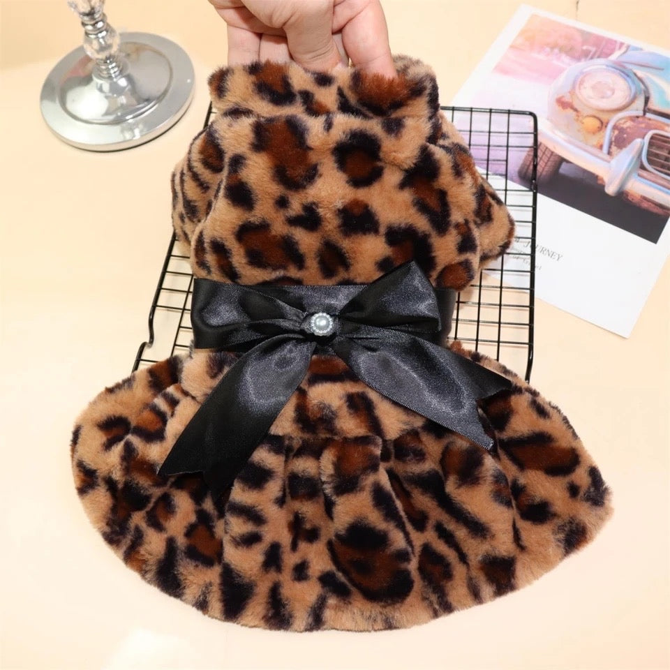 Miss Daisy Leopard Dog Coat – Luxury Statement Outerwear for Dogs