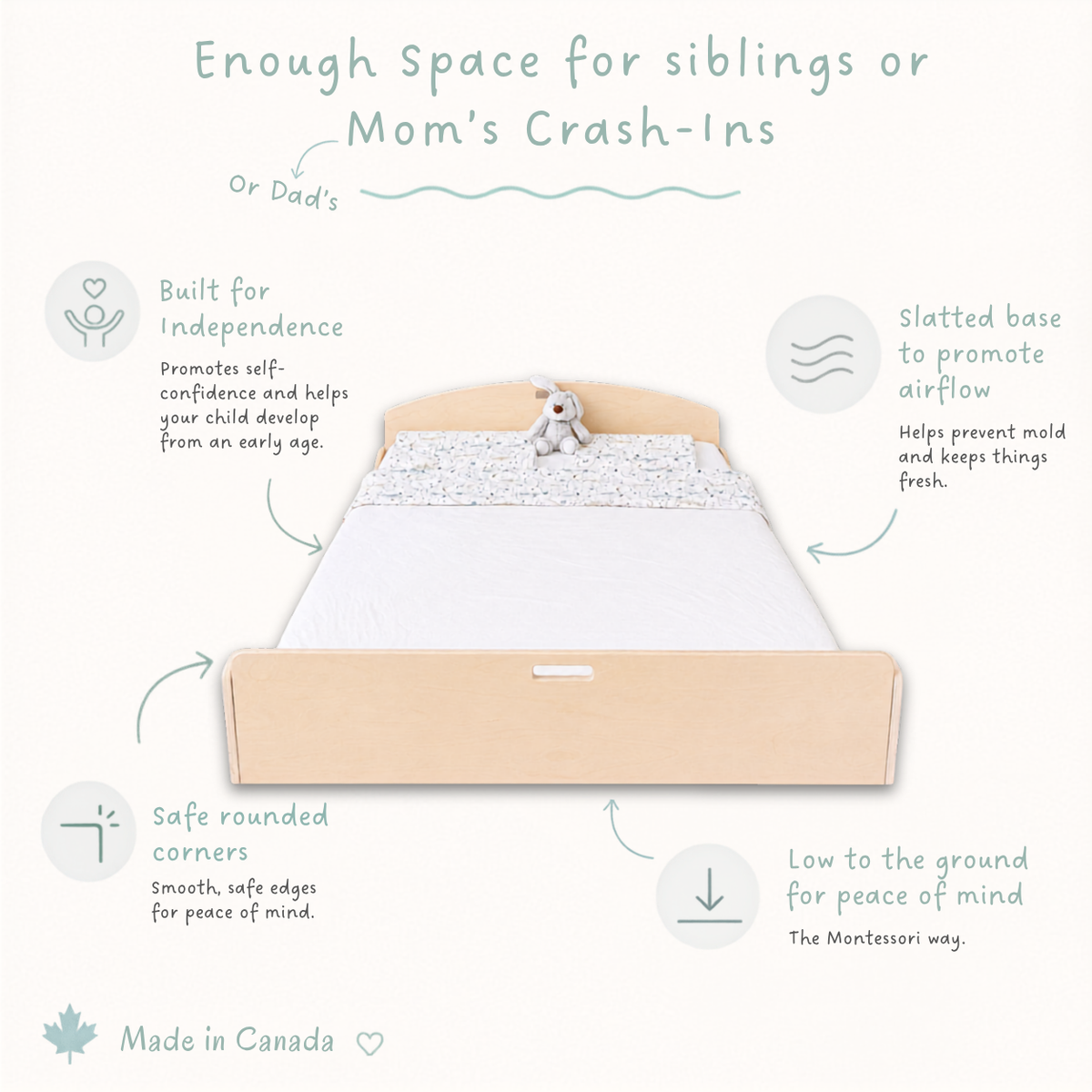 CHERRY FULL - Montessori Floor Bed
