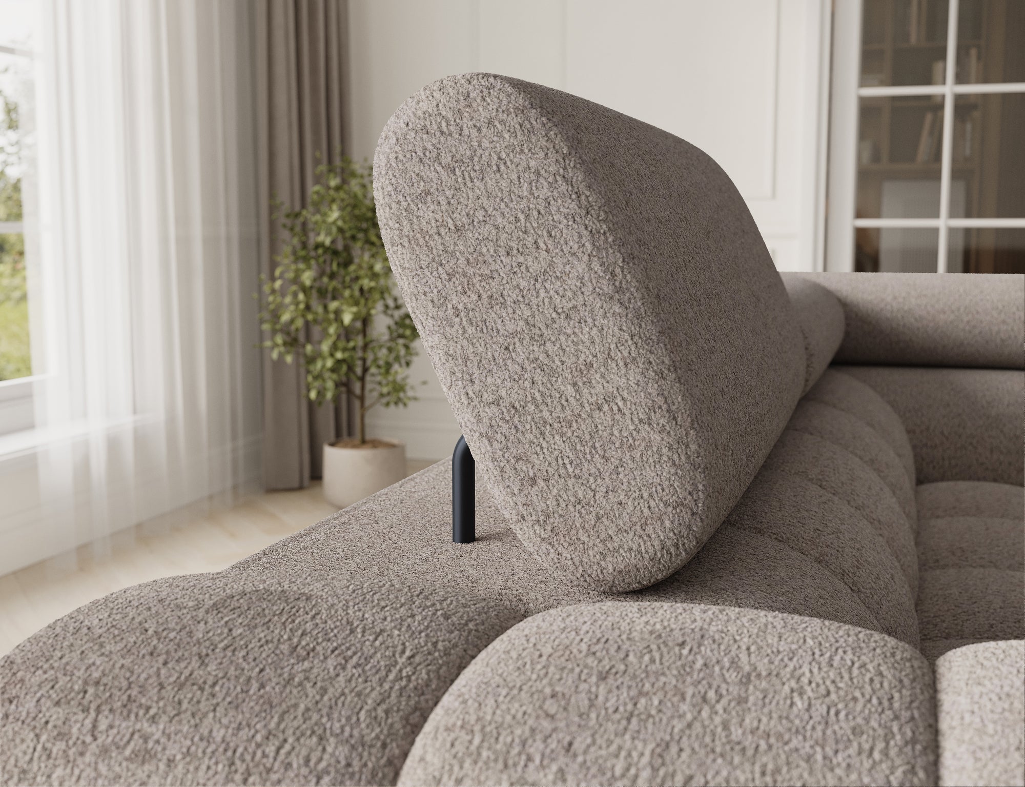 Fectory Sectional Storage Sleeper Chaise Sofa - Beige