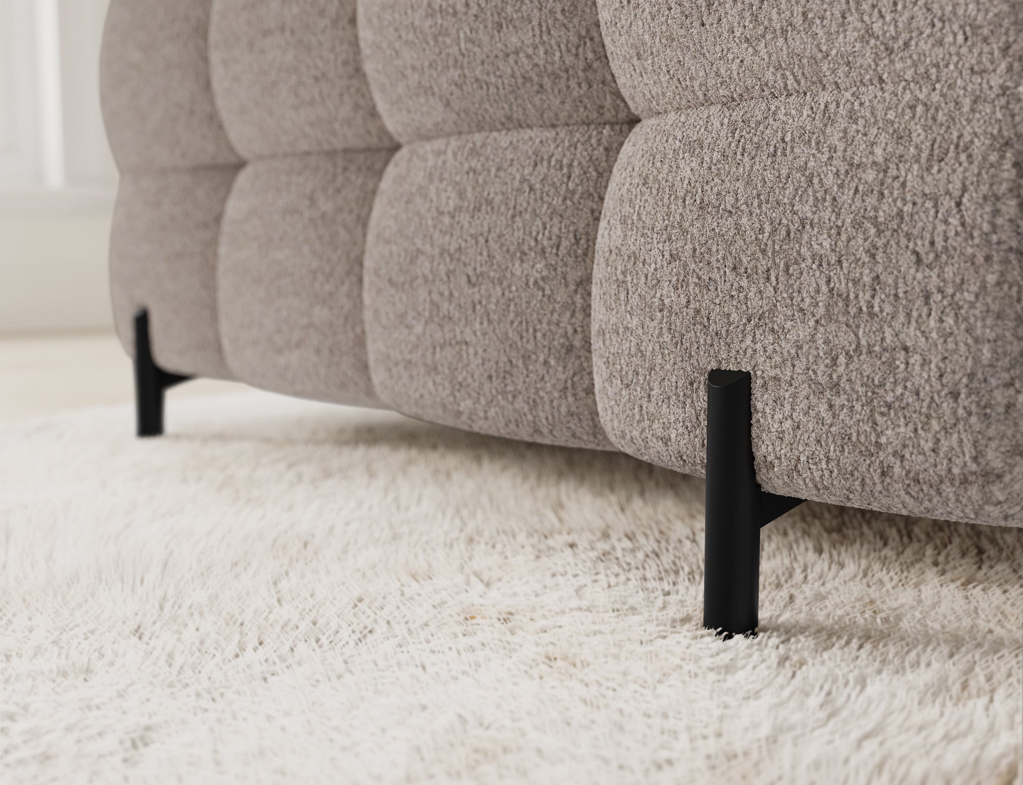 Fectory Sectional Storage Sleeper Chaise Sofa - Beige