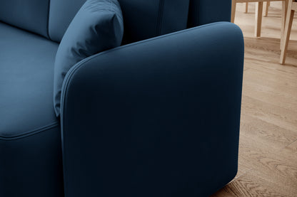 Hadson 3 Seater Storage Sleeper Chaise Sofa - Blue