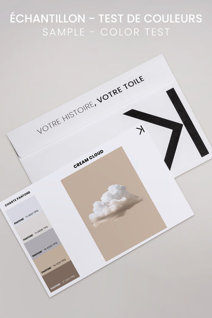 CREAM CLOUD, Oeuvre sur toile étirée