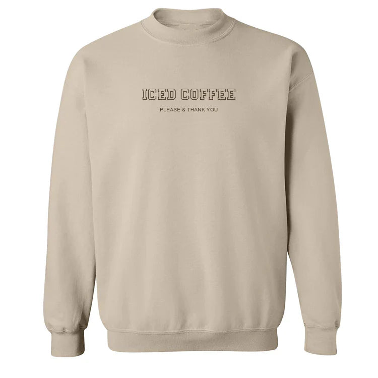 Crewneck "Iced Coffee" brodé