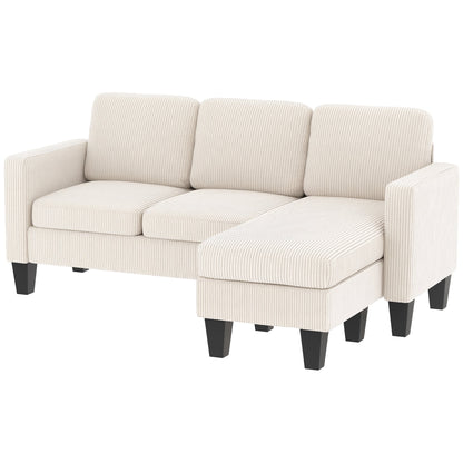 Sectional Sofa, L Shaped Couch, with Changeable Chaise or Ottoman, Dark Grey