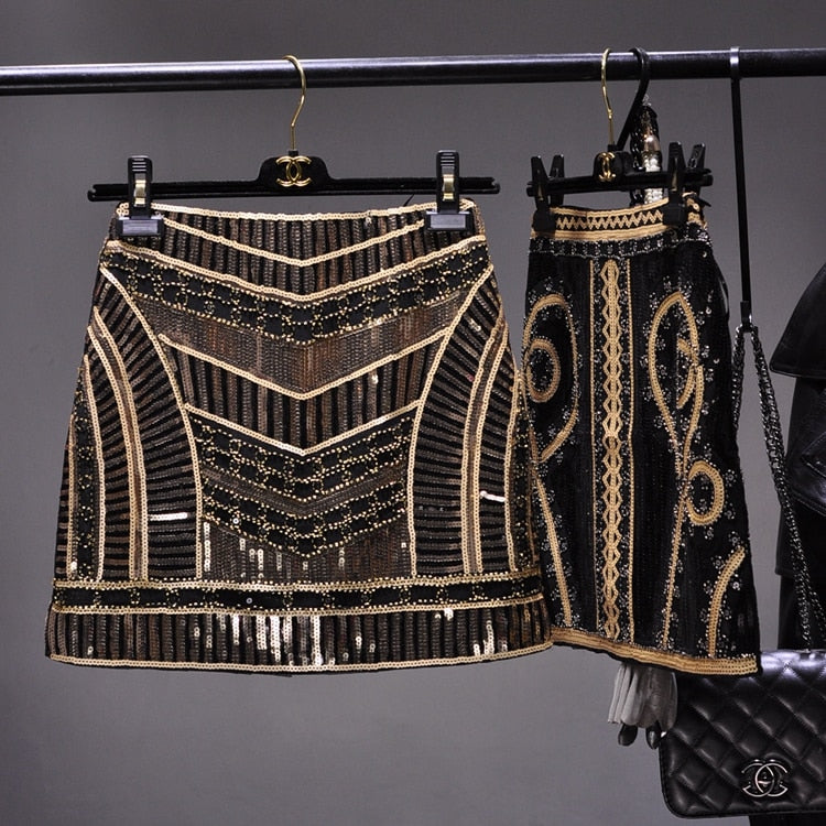 Designer Shine Mini Skirt