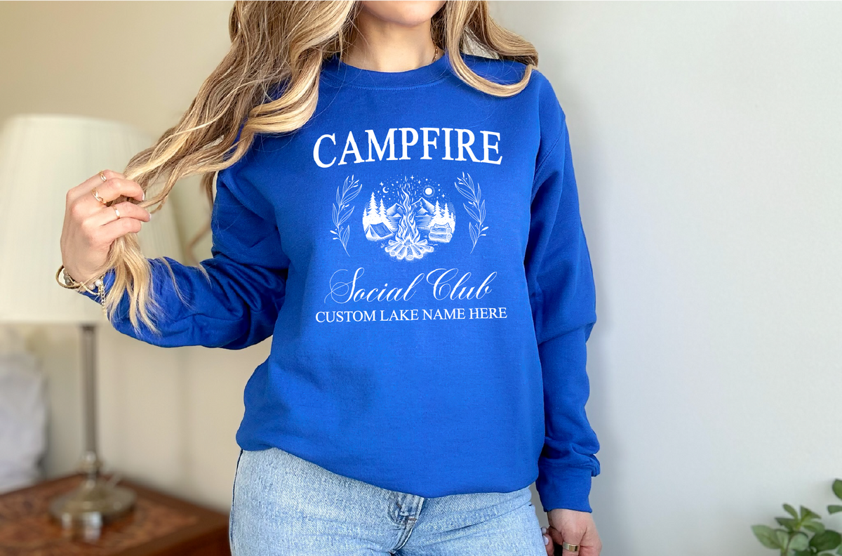 Campfire Social Club Personalized Sweatshirt | Summer Apparel | Custom Apparel