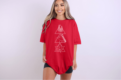 Geometric Canada Unisex T-shirt | Canadian Clothing