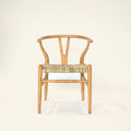 Chaise wishbone en teck et écorce de bananier